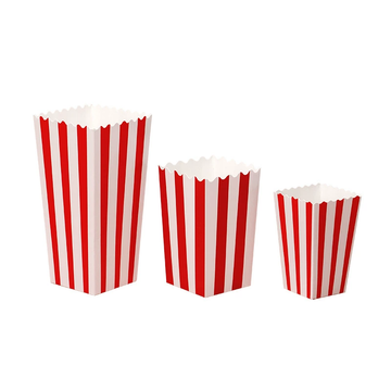 Popcorn Box - Red Stripes