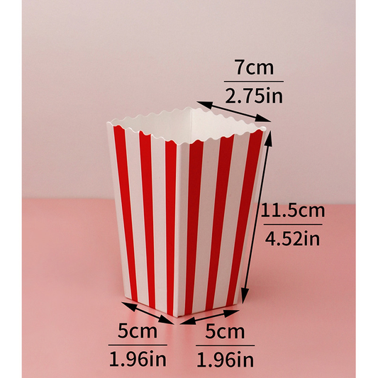 Popcorn Box - Red Stripes