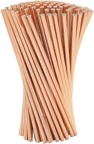 Cardboard straws - Rose gold