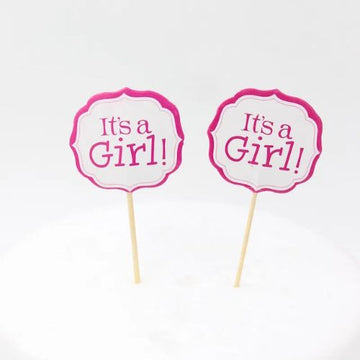 Cake decorations - Baby shower pink