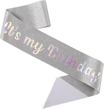 Birthday sash - Silver