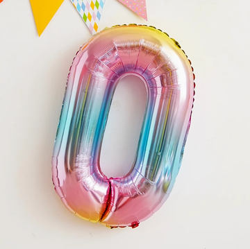 Gradient Colors Number Foil Balloons