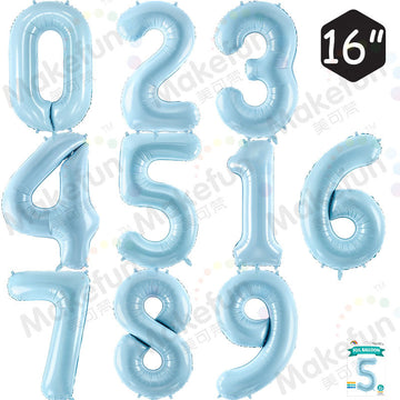 Balloons Blue Numbers 0-9 - 35 cm