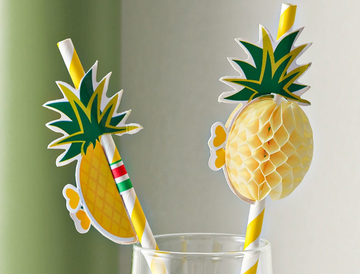 Paper Straws - Pineapple - 50pcs