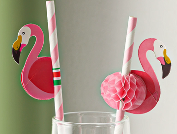 Paper Straws - Flamingos - 50pcs