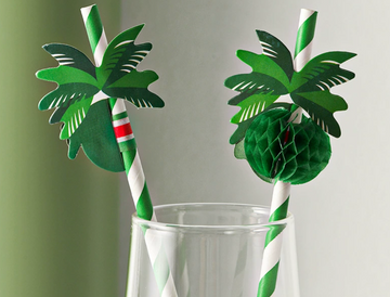 Paper Straws - Coconut Trees - 50pcs